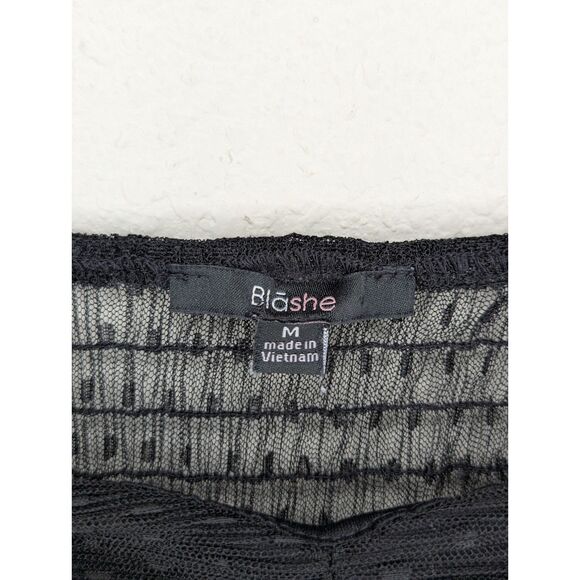 Whimsigoth Bodysuit Black Long Sleeve Sz M Witchy Fairy Grunge - Picture 9 of 12